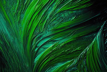 Green Acrylic Paint Background (Generative AI)