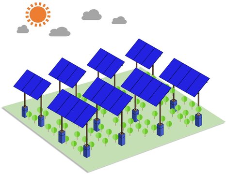 Solar Agrovoltaic system, Agriculture solar system, Logo image of solar agri farm