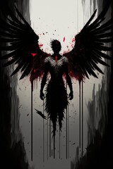 dark angel background wings