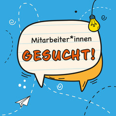Mitarbeiter gesucht, Job Anzeige zur Mitarbeiter suche	