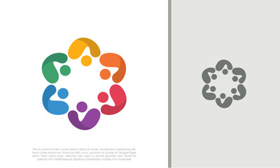 Global Community Logo Icon Elements Template. Community human Logo template vector. Community health care. Abstract Community logo.