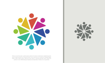 Global Community Logo Icon Elements Template. Community human Logo template vector. Community health care. Abstract Community logo.