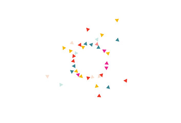 Happy Geometric Top Vector White Background.