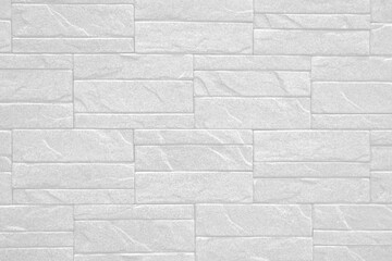 white wall texture of gray tone stone wall for background, white slate decorative pattern wall...