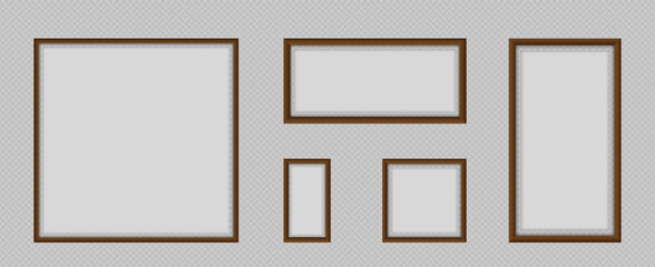 photo frames. Collection Photo frames, isolated. Template mockup photo frame different shapes. Set of empty photo frames symbol. Vector illustration