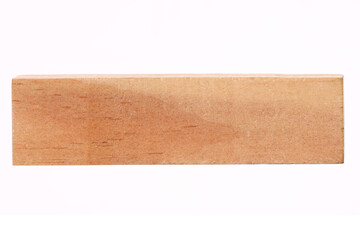natural wooden plank isolated on white background