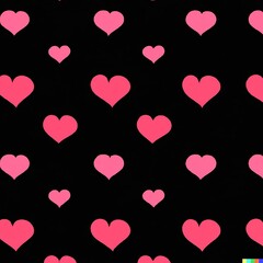 Seamless background with hearts--illustration