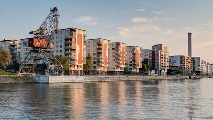 quais de la ville de Stockholm en Suède