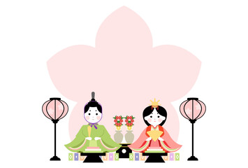 イラスト素材: ほっこりかわいいひな祭りのイラスト　桃の花