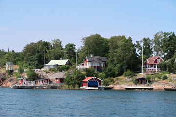 Fototapeta na wymiar archipel de Stockholm en Suède