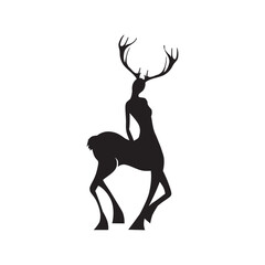deer woman, logo icon