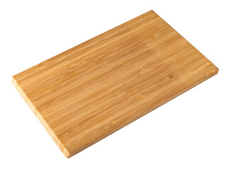 Wooden cutting board on a transparent background. Board for serving food. isolated object. Element for design