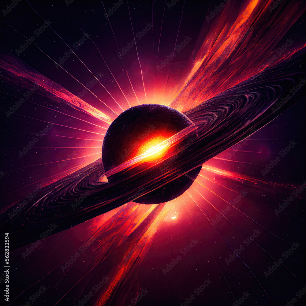 Wall mural deep space journey - by generative ai