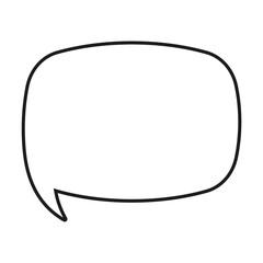 Naklejka premium Speech bubble, speech balloon, chat bubble line art vector icon for apps and websites.