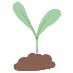 Jeune pousse illustrée