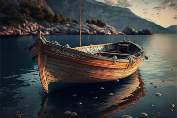 Petit bateau de p&ecirc;che ancien