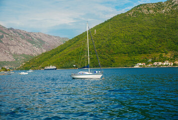 View of the mountains and the Bay of Kotor