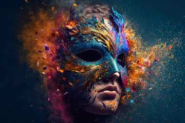 Gardinen Creative carnival mask, fictional character, generative ai  © GHart