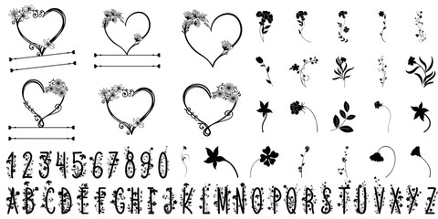 Valentine's day Monogram Set