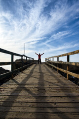 Fototapeta premium Celebrating the triumph. Happiness and successful.
