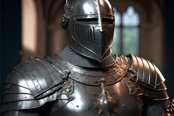 Medieval knight armor, AI generated