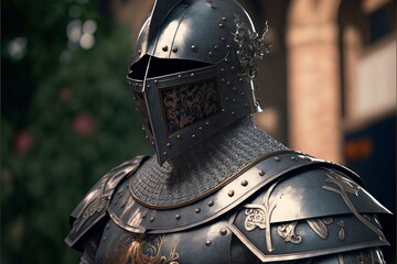 Medieval knight armor, AI generated