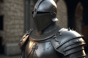 Medieval knight armor, AI generated