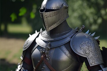 Medieval knight armor, AI generated