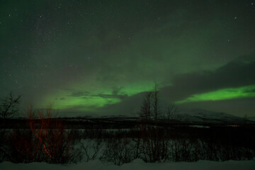 Fototapeta na wymiar aurora borealis northern lights lapland