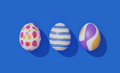 easter egg 3d render illustration minimal concept