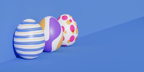 easter egg 3d render illustration minimal concept