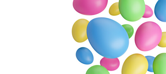 easter egg falling 3d render illustration