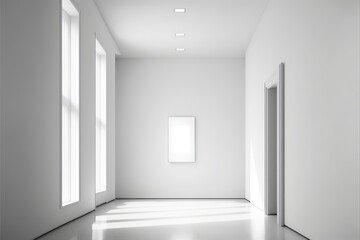 Interior of a modern gallery, AI generated