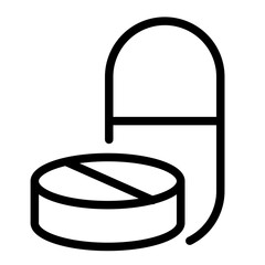 Pills drugs  icon outlined