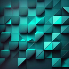 Modern Teal Abstract Background with Geometric Shapes and Color Gradient for Design