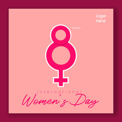 International womens day concept post. women day campaign theme