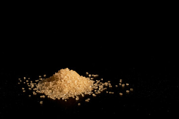 Sugar crystals black background