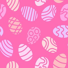 Easter eggs seamless spring pattern for kids clothes print and notebooks and wrapping paper and fabrics