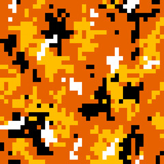 orange camouflage pattern