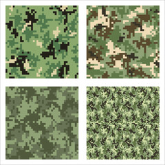 Camouflage military pixel