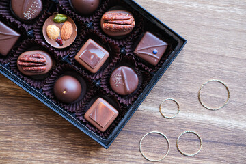 バレンタインデーに贈るチョコレートのイメージ