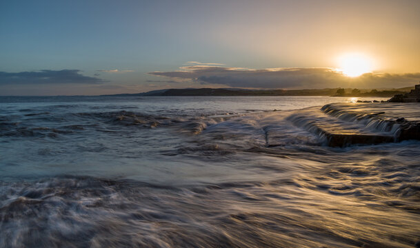 River Avil flowing into the sea