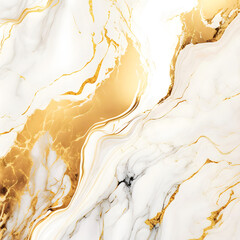 Gold Marble. Abstract liquid background. Gold and white background. Luxurious background. Generated AI