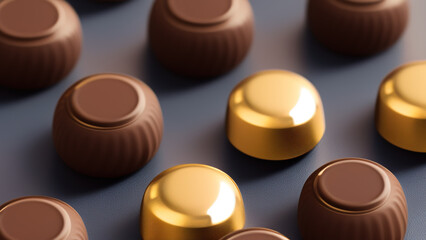 Obraz na płótnie Canvas chocolates on the table, Valentine's Day, Generative AI