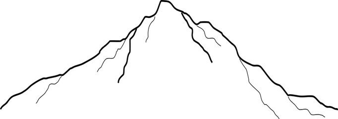 mountain line drawing