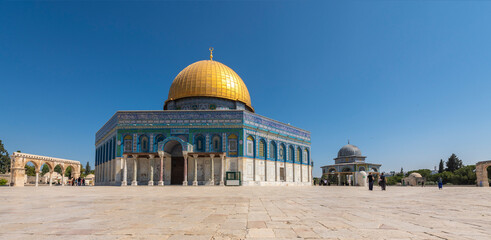 A view of The Dome of the Rock on the temple mount in Jerusalem, Israel