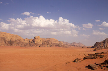 Fototapeta na wymiar Wadi Rum Reserve in Jordan