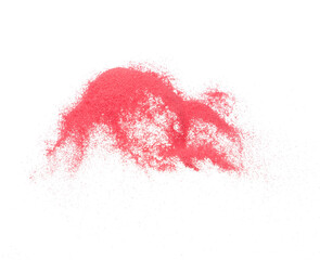 Small size red Sand flying explosion, blood sands grain wave explode. Abstract cloud fly. Red...
