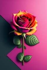 Valentine's Day, love and friendship, 3d hearts, romantic, dedication, realistic, rose