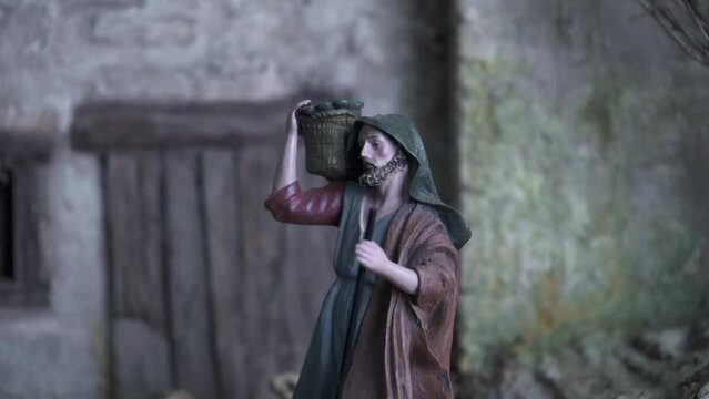 Maqueta de pesebre navidad